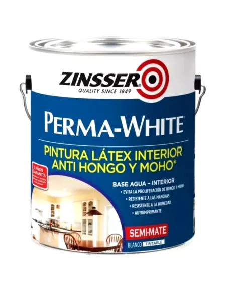 Pintura Latex Semimate Interior Perma-white Zinsser